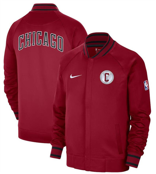 Men's Chicago Bulls Red 2022/23 City Edition Showtime Thermaflex Full-Zip Jacket